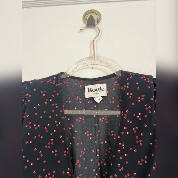 Rouje Gabin Wrap Mini Dress in Bordeaux Selena Gomez Size 2 - Picture 3 of 8